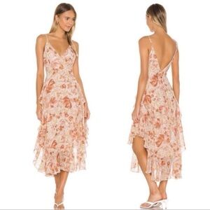 Revolve Bardot Rochelle Flutter dress in retro